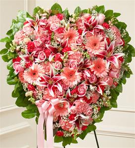 Fresh Heart Mixed Flowers 24 inch