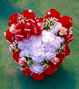 35. Silk Floral Heart