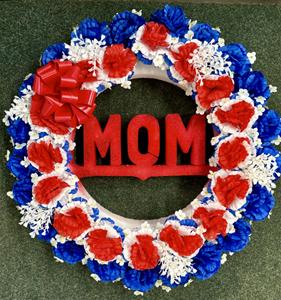 50a. R/W/B MOM OR DAD Patriotic Wreath