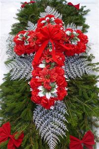 Christmas Blankets, Wreaths, and Crosses