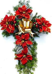 40n. Our Most Beautifully Decorated BALSAM CROSS 36 Inch
