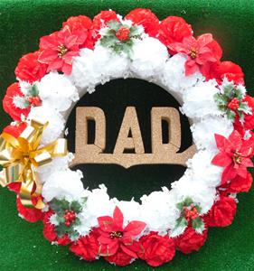 35s. DAD Silk Christmas Wreath