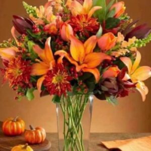 Fall Mixed Bouquet in Vase