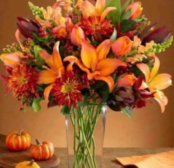 Fall Mixed Bouquet in Vase